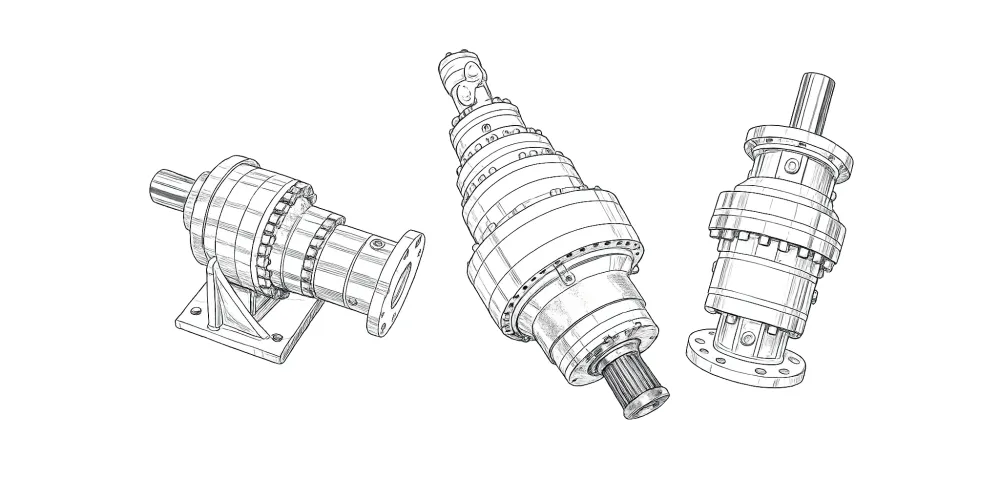 Gearbox Planetary-EP-Inline Planetary Gear Reducer-drafts