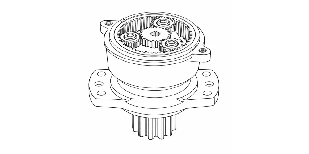 Gearbox Planetary-swing gearbox-EP-Swing Reduction Gearbox for Hyundai R130 Excavator-draft